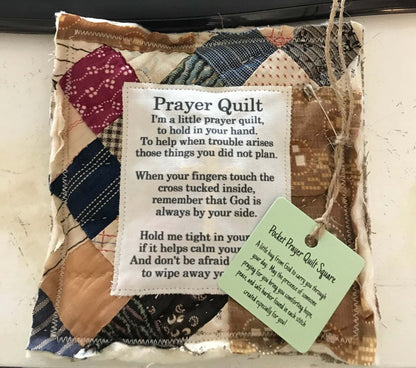 💜✝️Best Encouraged And Blessed Gift-Prayer Quilt With Cross Inside