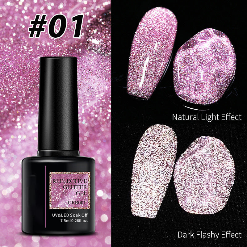 Christmas Dress Up Shiny Reflective Fluorescent Gel Nail Polish