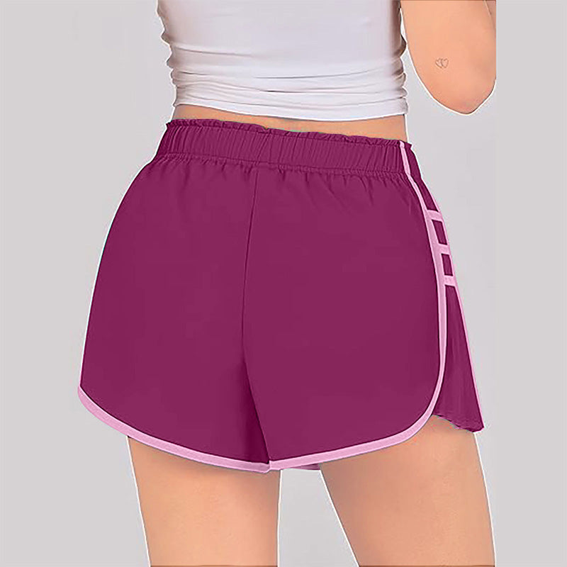 High Waist Pleated Sports Shorts