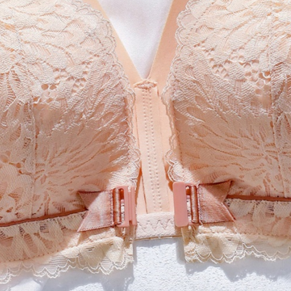 🔥HOT SALE🔥 Front-Clasp Lace Bra with Lift and Anti-Sagging Design