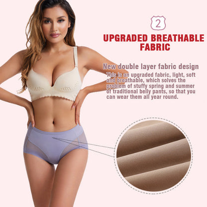 High Waist Ice Silk Seamless Shaping Briefs