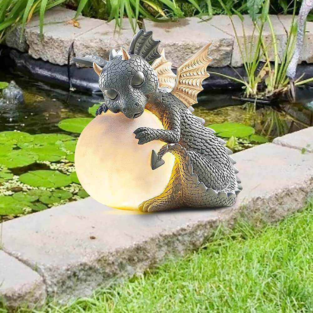 Dragon Meditation Statue in The Yard