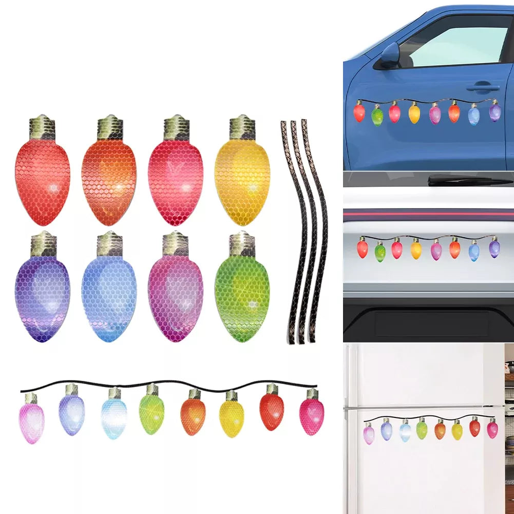 Reflective Light Bulb Magnet Decorations