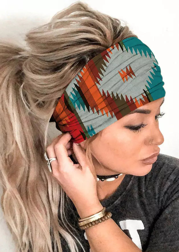 Geometric Yoga Sports Wide Headband