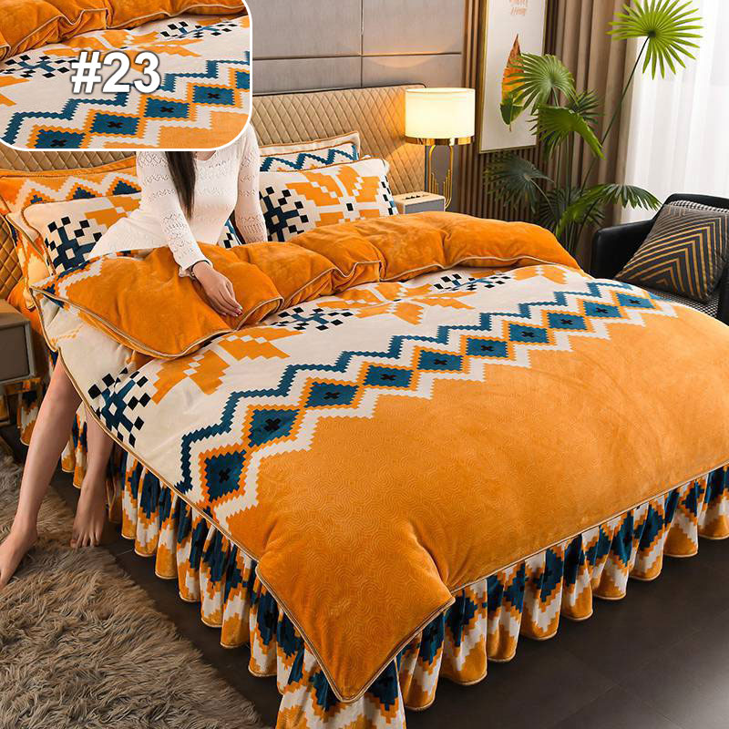 Double-Sided Warmth Moisture-Wicking 4-Piece Bed Sheet Set