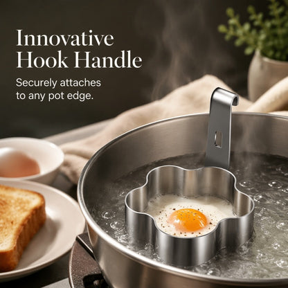 🥚🍳304 Stainless Steel Egg Ring Mold – Fun Breakfast Shapes, Leak-Resistant Flat Base & Easy-Release Design