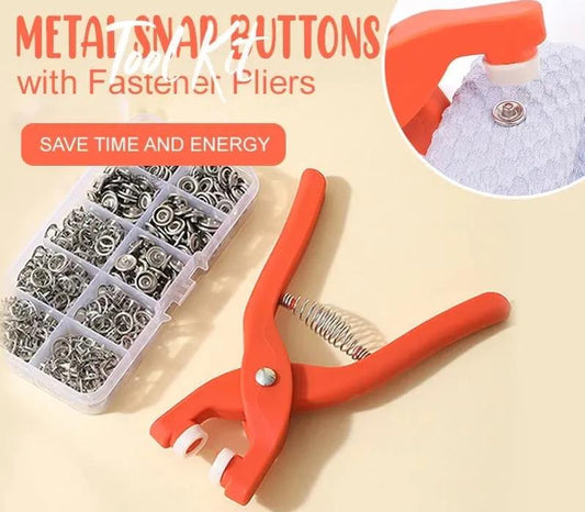 🔥49% OFF🔥Metal Snap Buttons with Fastener Plier Tool Kit