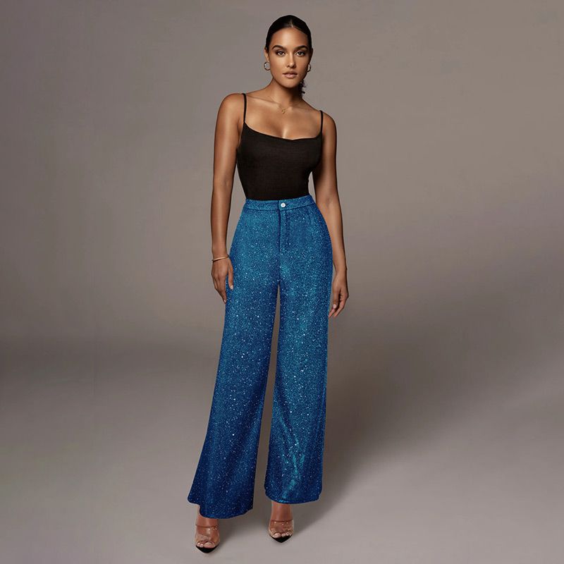 Women's Sparkly Wide-leg Pants