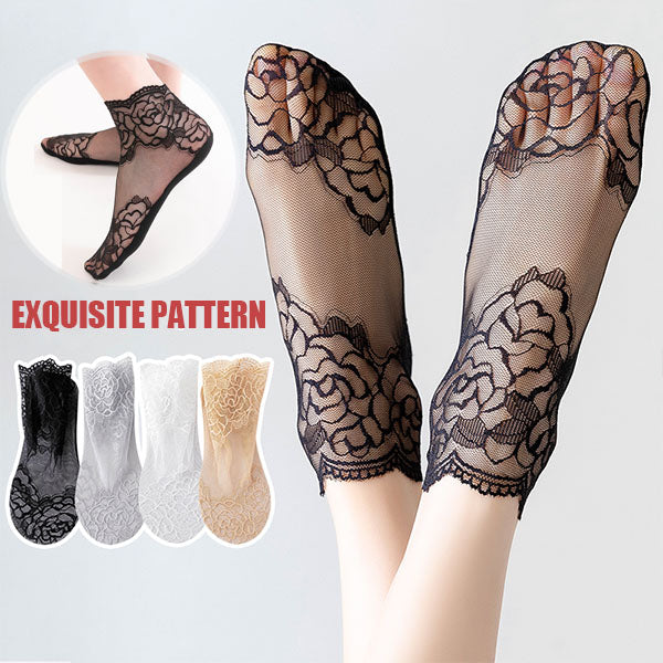 Ladies Fashion Lace Socks(5 pairs)