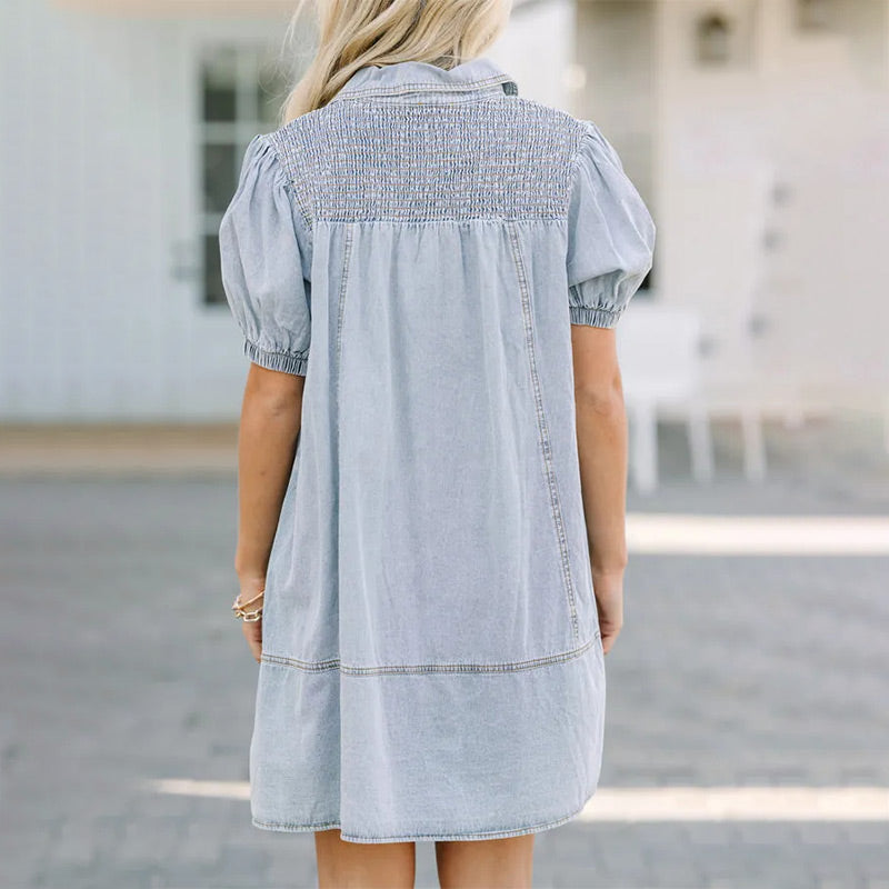 Women's Denim Babydoll Dress