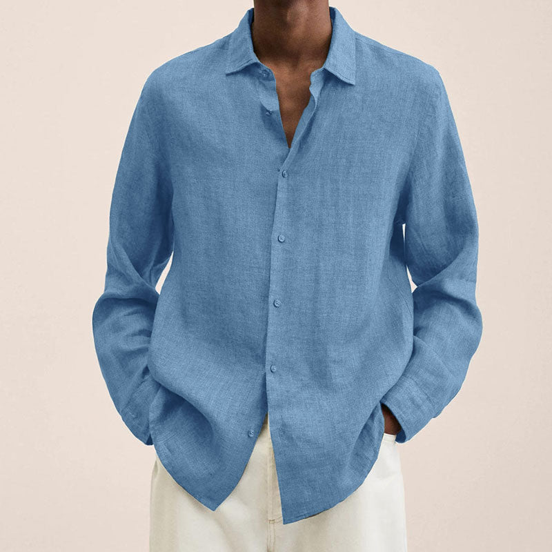 Men's Linen Long Sleeve Shirt