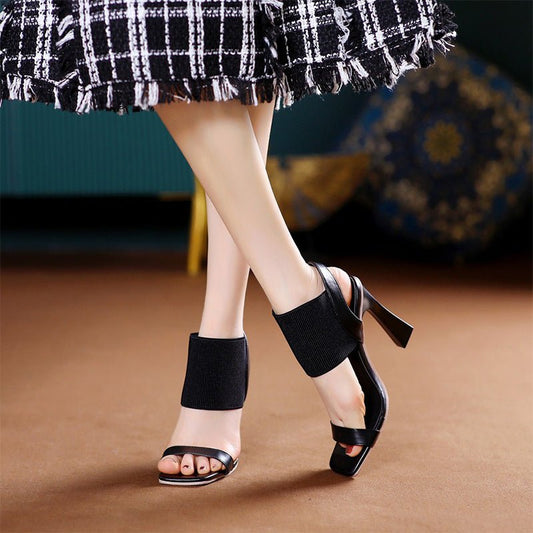 Square Toe High Heeled Sandal