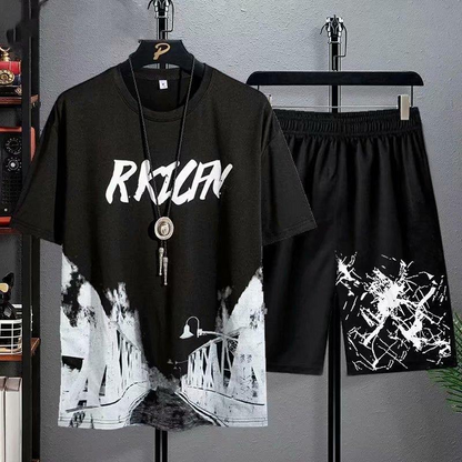 Men'S Cool Fabric T-Shirt Shorts Suits