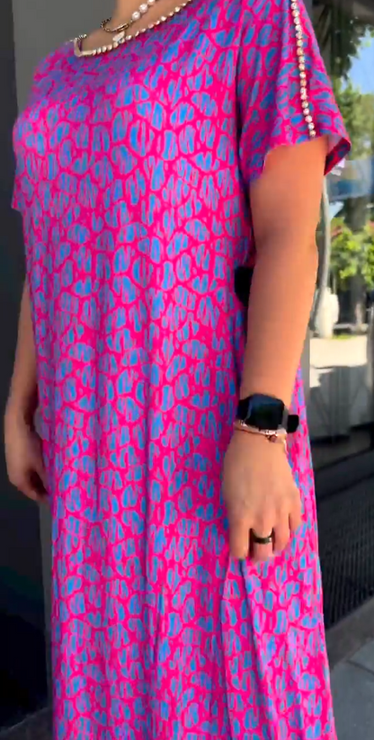 Fashionable Plus-size Print Dress