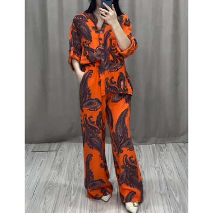 Two Piece Shirt and Trousers Set for Women