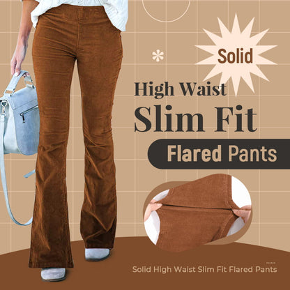 🔥New Arrivals✨High Waist Slim Micro Corduroy Elastic Waist Lounge Pants