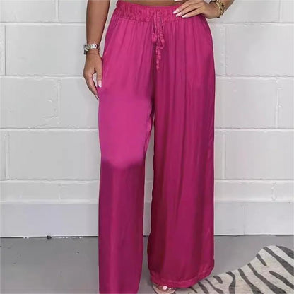 💝Straight Leg Smooth Loose Trousers