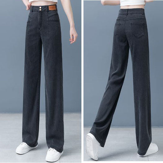 Women’s Cooling Ice Silk Straight-leg Denim Pants