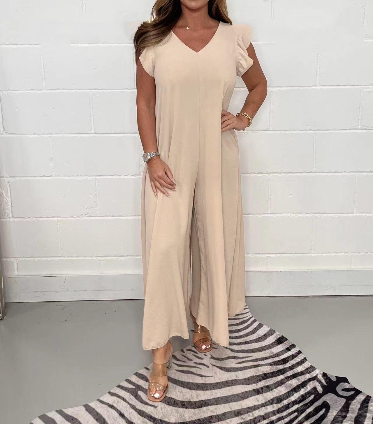 Summer New Ruffled Wide-leg Casual Jumpsuit (Buy 2 free shipping)