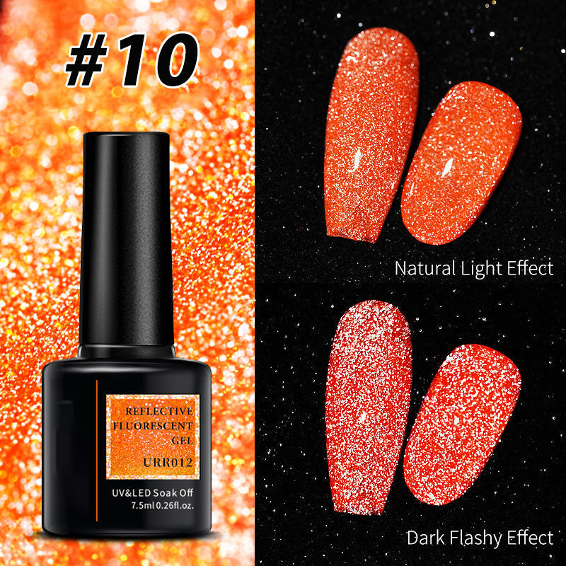 Christmas Dress Up Shiny Reflective Fluorescent Gel Nail Polish