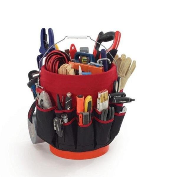 42 Pockets Bucket Tool Organizer