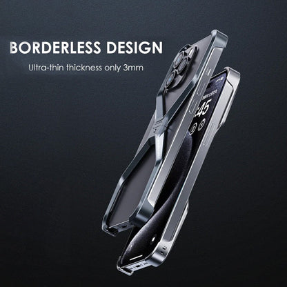 Luxury Aluminum Alloy Frameless Hollow Phone Case for iPhone