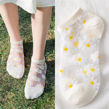 Summer Women’s Daisy Cool Breathable Mesh Socks