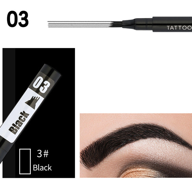 Waterproof Eyebrow Microblading Pen with 4-fork Tip