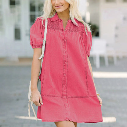 Women's Denim Babydoll Dress