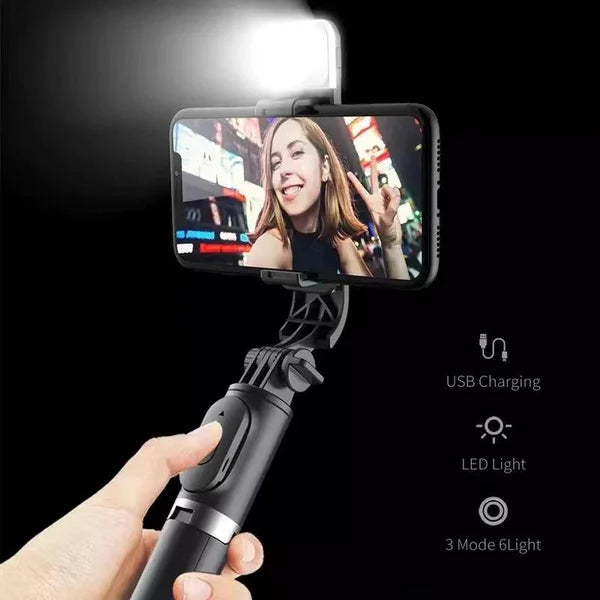 New 6 In 1 Wireless Bluetooth Selfie Stick