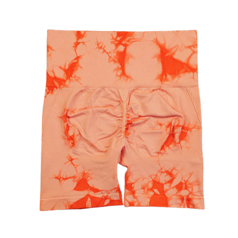Random Dyeing High Stretch Fitness Shorts