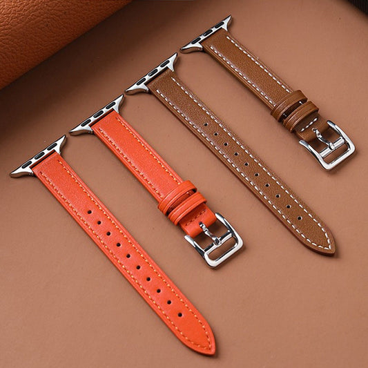 Leather Watch Band Compatible for Apple Watch 38mm 40mm 42mm 44mm 45mm 49mm