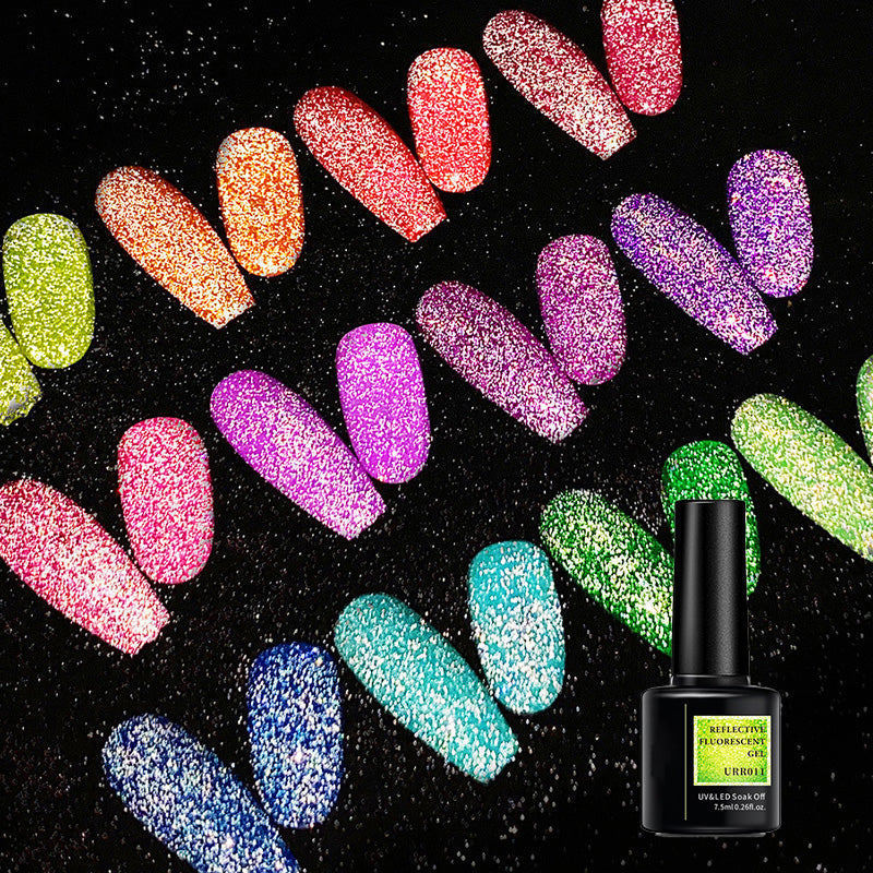 Christmas Dress Up Shiny Reflective Fluorescent Gel Nail Polish