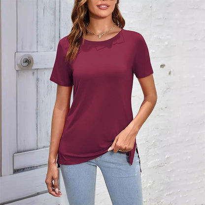 Women's Summer Casual Side Slit T-Shirt