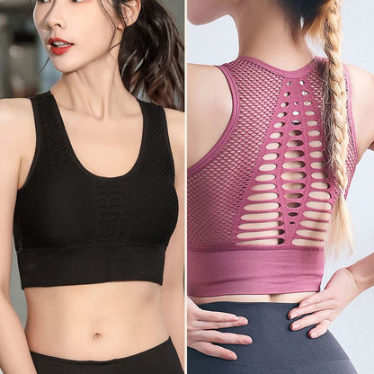 Shockproof Push-up Hollow Breathable Sports Bra