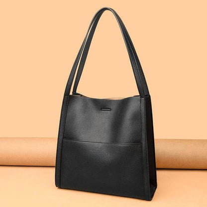 💯Solid Color Leather Shoulder Bag