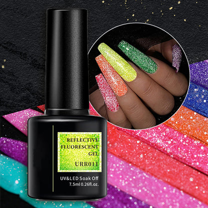 Christmas Dress Up Shiny Reflective Fluorescent Gel Nail Polish