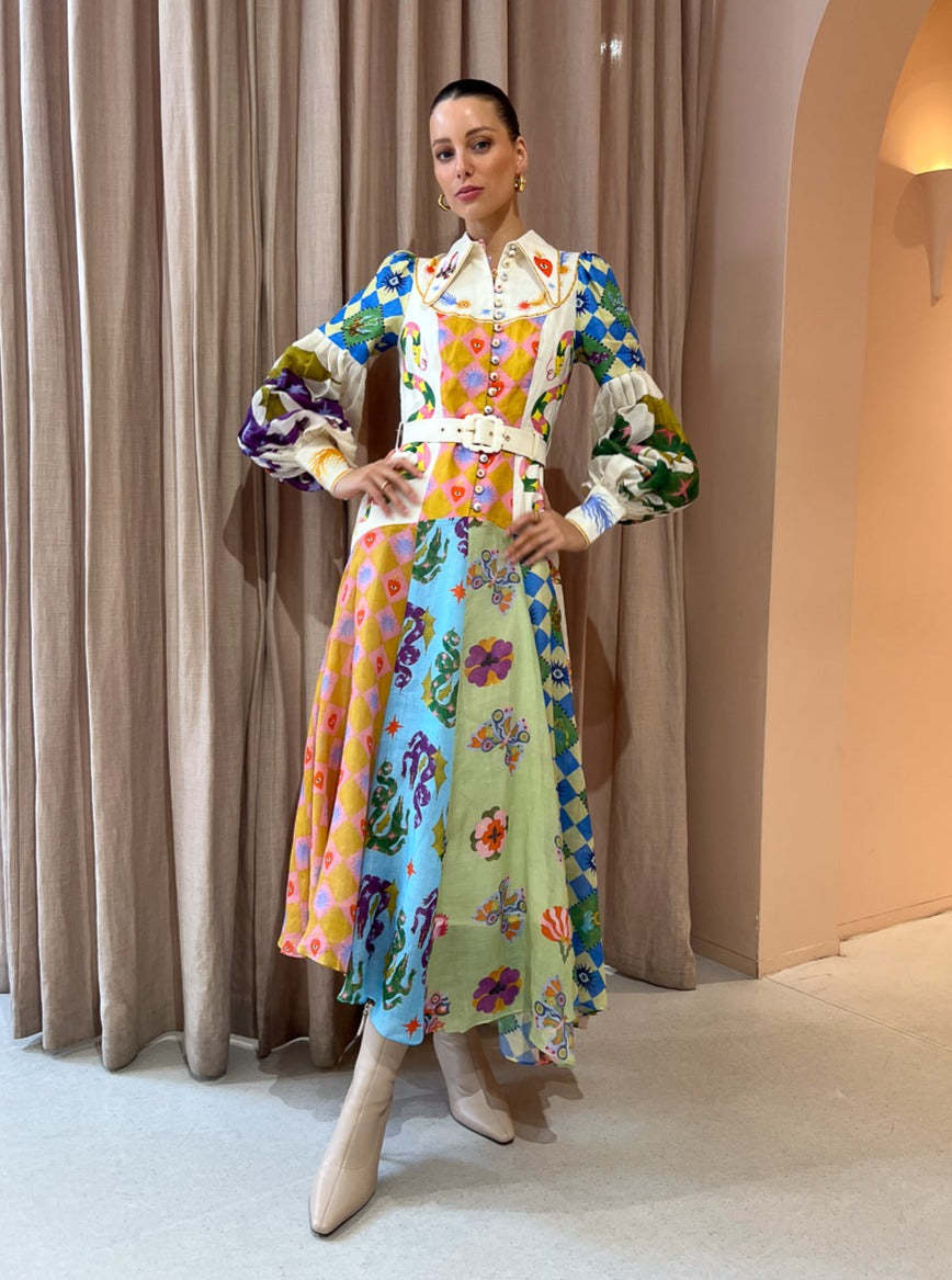 Retro Unique Graffiti Dress