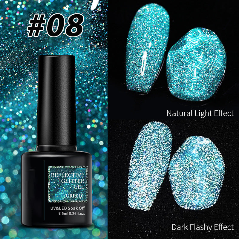 Christmas Dress Up Shiny Reflective Fluorescent Gel Nail Polish