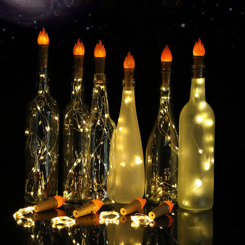 Wine Bottle Lights with Cork