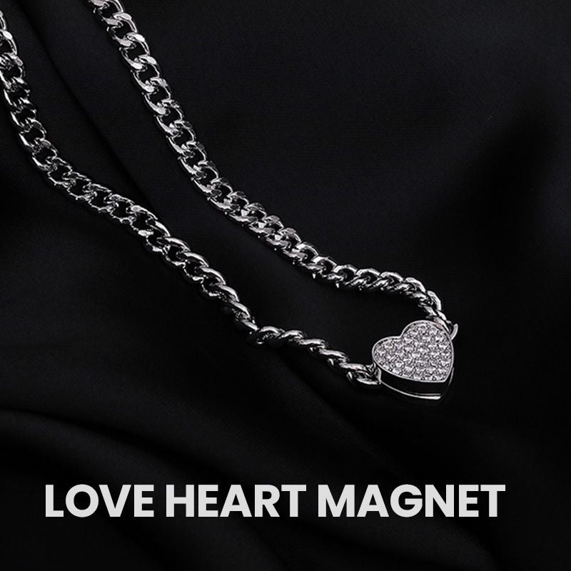 Love Heart Magnet Diamond Necklace