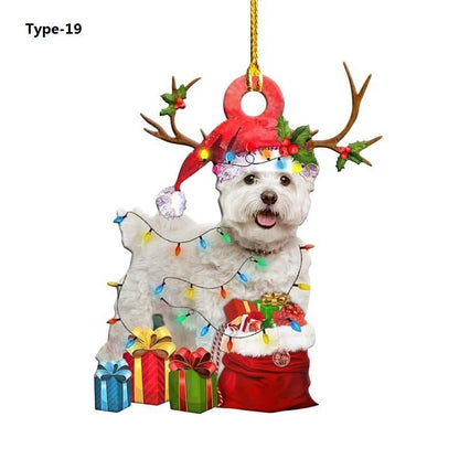 Christmas Tree Puppy Pendant Ornament