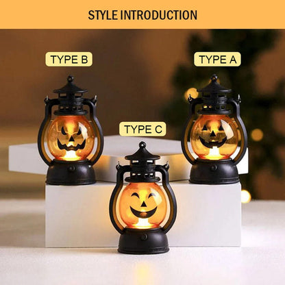 Portable Battery-Operated Halloween Pumpkin Lantern