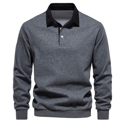 Men's Autumn Casual Long-sleeve Lapel Sweatshirt