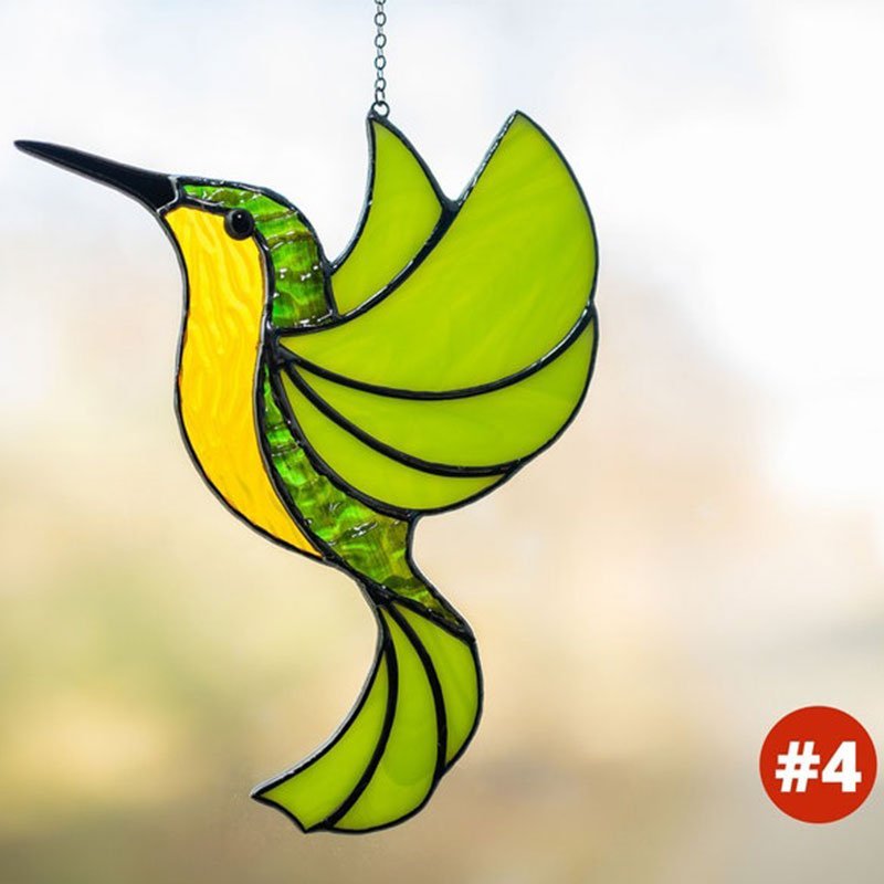 Ukraine Glass Hummingbird Suncatcher