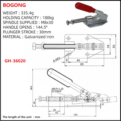 Push Pull Quick-Release Toggle Clamp