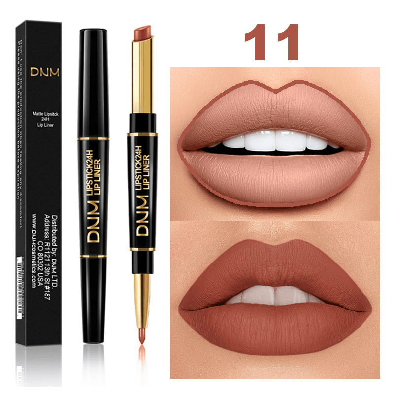 💄2-in-1 Waterproof Lipstick Lip Liner