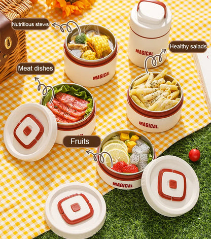 Microwaveable Stainless Steel Insulated Lunch Box