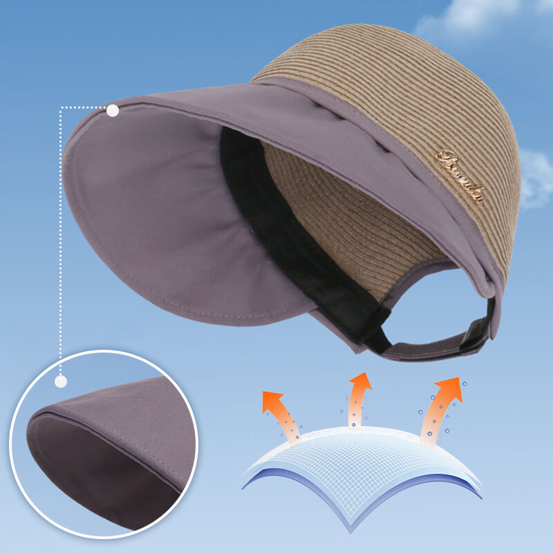 Women'S Large Brim Sunscreen Hat For Beach Outing In Summer