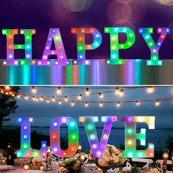 Colorful LED Marquee Letter Lights